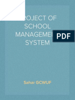 Project of School Management System