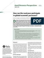 Natural Resource Perspectives 103: How Can The Rural Poor Participate in Global Economic Processes?