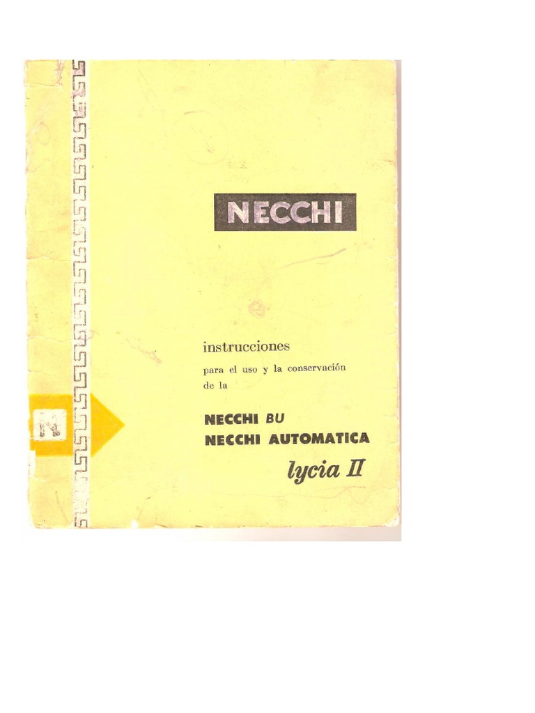Manual Necchi II