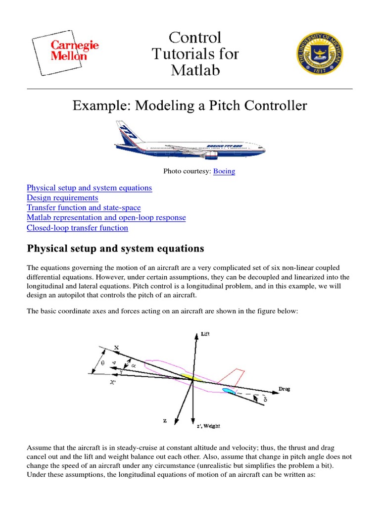 Aircraft Pitch Control Design Guide | PDF | Control Theory | Cybernetics