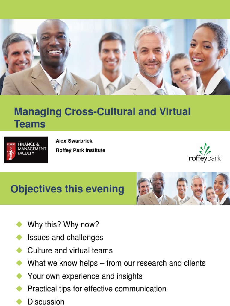 Managing Cross Cultural And Virtual Teams Slides Pdf Conversation