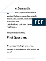 Test For Dementia