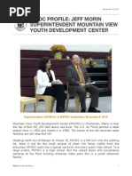 MDOC Profile: Superintendent Jeff Morin and Mountain View Youth Development Center