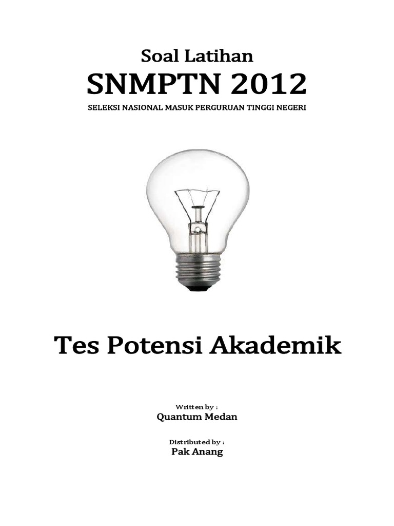 Pdf Soalsoal Asli Tpa Tes Potensi Akademik Rifki