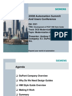 2008 Automation Summit and Users Conference: Presenter: Andrew Coombe Company: E.I. Dupont de Nemours, Inc