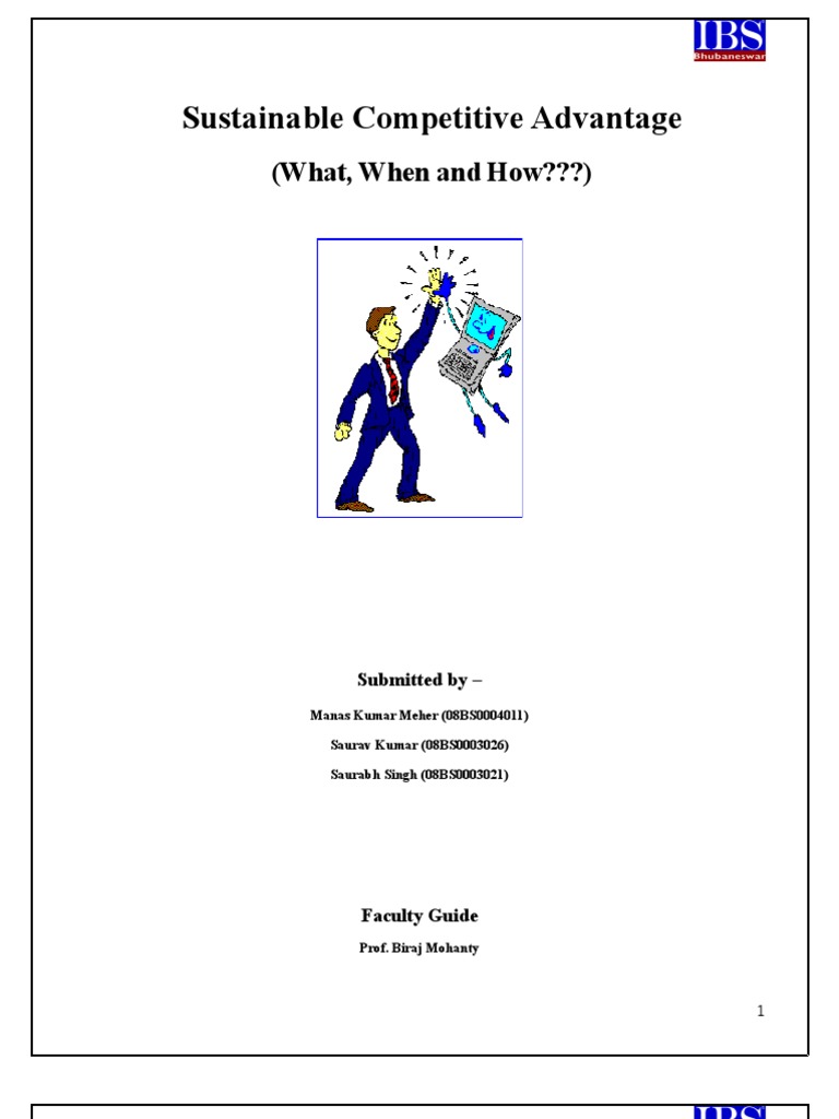 Sustainable Competitive Advantage Strategies | PDF | Competitive ...