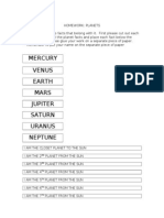 Planets HW