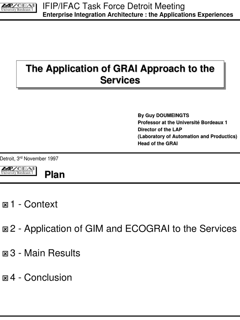 GRAI Approach in Service Sector | PDF | Business