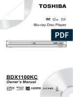 Toshiba BluRay Player BDX1100KC Manual