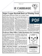 The Cabbage: Major League Baseball Back On Winning Track