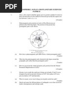 Earth, Atmospheric, Ocean and Planetary Sciences Paper Ii