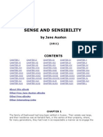Sense and Sensibility by Jane Austen (with linked table of contents)                            