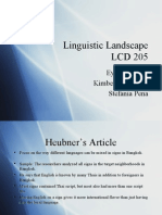 Linguistic Landscape LCD 205: Eymi Delgado Kimberly Feldman Stefania Pena