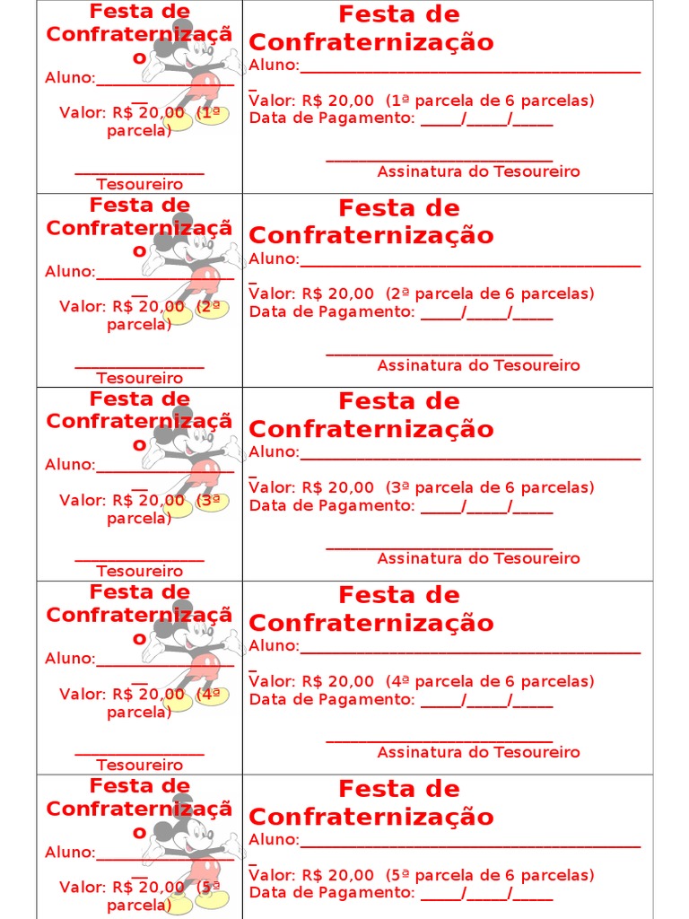 Carnê de Pagamento PDF
