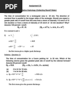 Solution Assignment (5) Rational Method