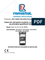 Cazanorlan18-80 Manual Tehnic Orlan-utilizare Si Instalare