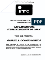 Superintendente de Obra - Funciones