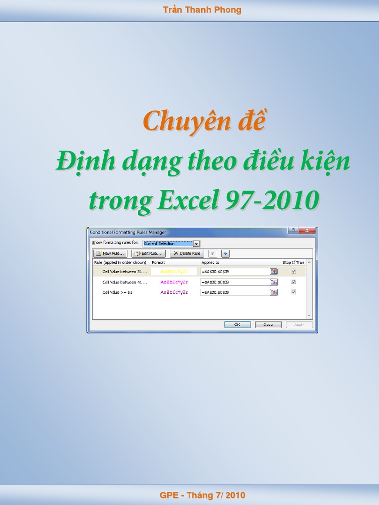 Conditional Formatting | PDF