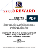 $1,000 REWARD: Shooting