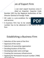 Formalities of Registration and Export Documentation