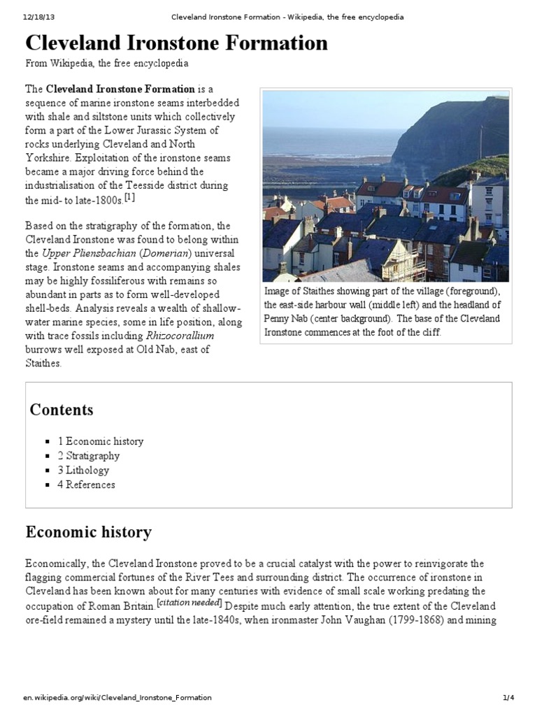 Cleveland Ironstone Formation | PDF | Earth Sciences | Geology