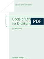 Code of Ethics for Dietitians