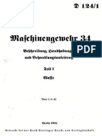 "D 124/1" Maschinengewehr 34. Teil 1. Waffe.