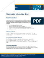 Community Information Sheet: Bushfire Bunkers