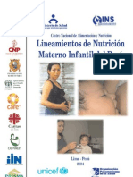Lineamientos de Nutricion Materno Infantil Del Perú