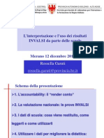 L'interpretazione e L'uso Dei Risultati INVALSI Da Parte Delle Scuole