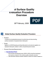 Global Surface Quality Evaluation Procedure: 26 February, 2008