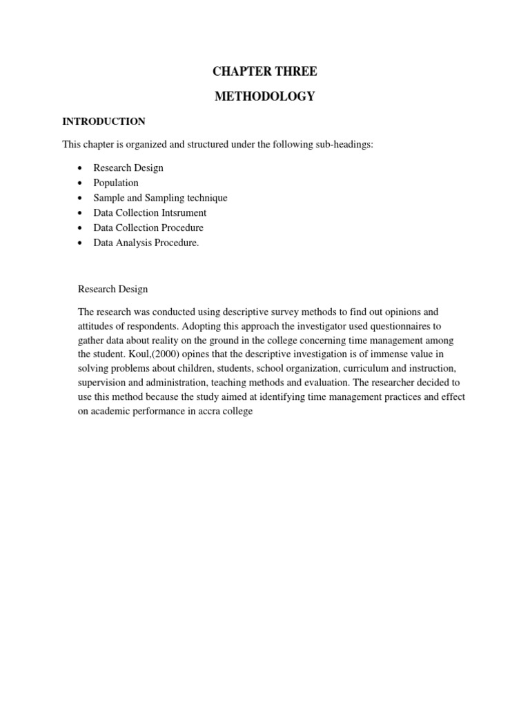 Time Management Study Methodology | PDF