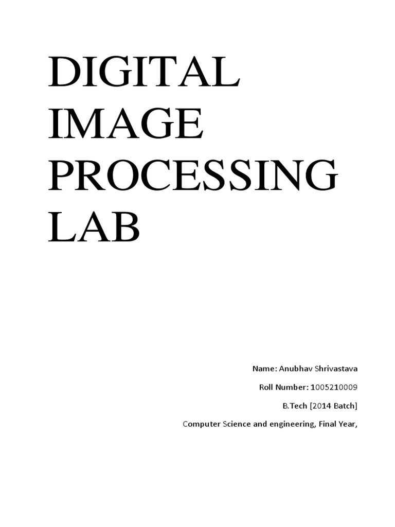 Digital image processing Lab manual Discrete Fourier Transform