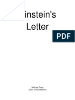 Einstein's Letter: Matthew Zhang Junior Division Website