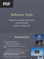 Software Tools: Human Computer Interaction CIS 6930/4930 Section 4188/4186