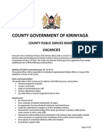 Kirinyaga County Vacancies 