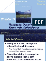 Managerial Decisions For Firms With Market Power: Ninth Edition Ninth Edition