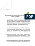 Comunicado de Prensa Nro. 002-2013-Mindef-Mininter