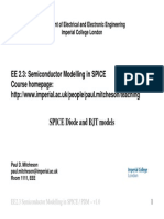 EE 2.3: Semiconductor Modelling in SPICE Course Homepage:: SPICE Diode and BJT Models