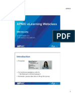 Apnic Elearning Webclass: Dns Security