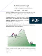 Role of Adsorption in Catalysis