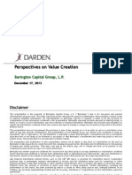 Barington Capital Group's Presentation On Darden