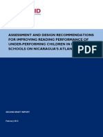 ASSESSMENT AND DESIGN RECOMMENDATIONS FOR IMPROVING READING PERFORMANCE OF UNDER-PERFORMING CHILDREN IN PRIMARY SCHOOLS ON NICARAGUA’S ATLANTIC COAST