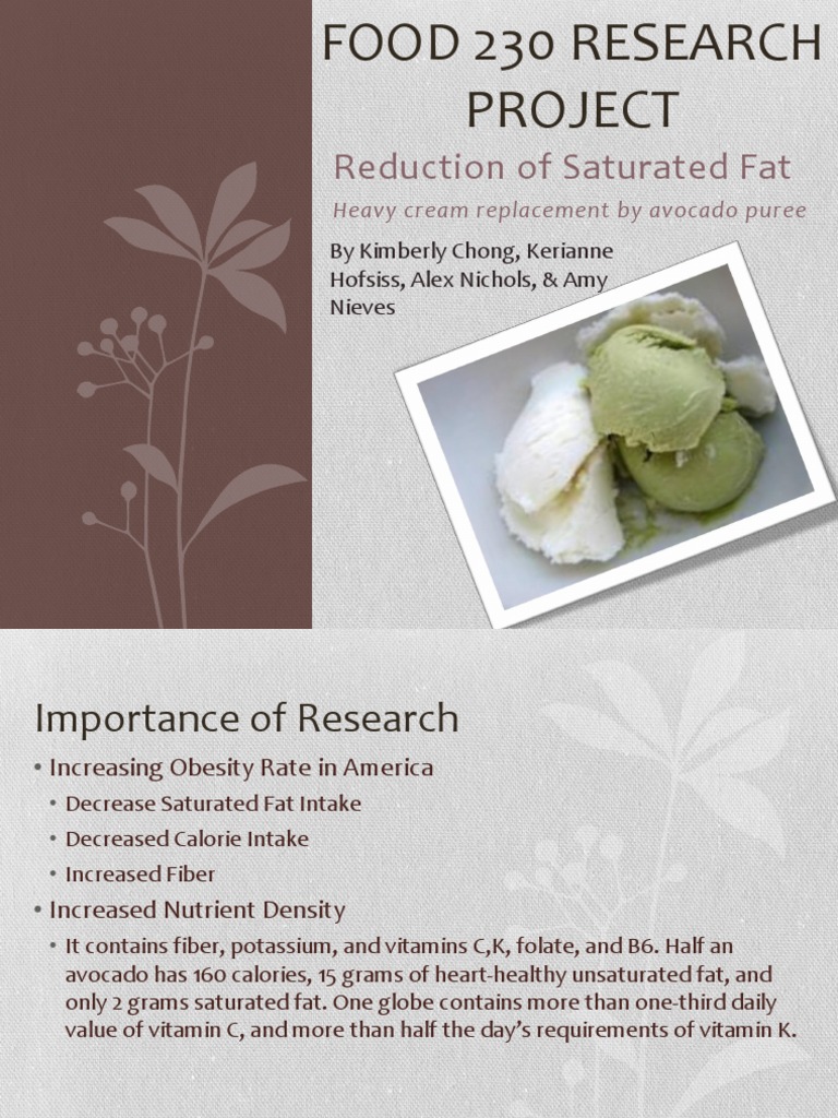 Food 230 Final Presentation | PDF | Saturated Fat | Diet & Nutrition
