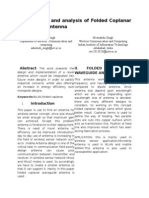 Folded Coplanar Waveguide Antenna Performance Analysis