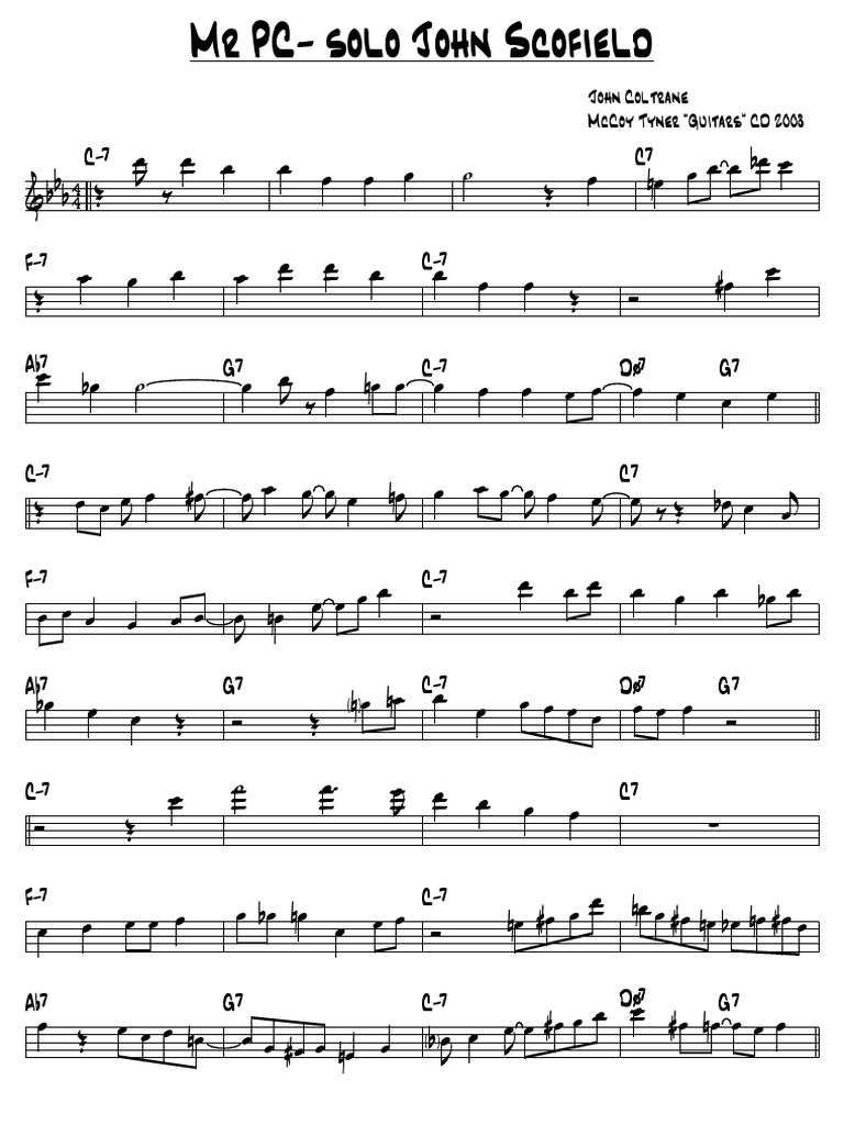 Mr Pc John Scofield Solo Pdf
