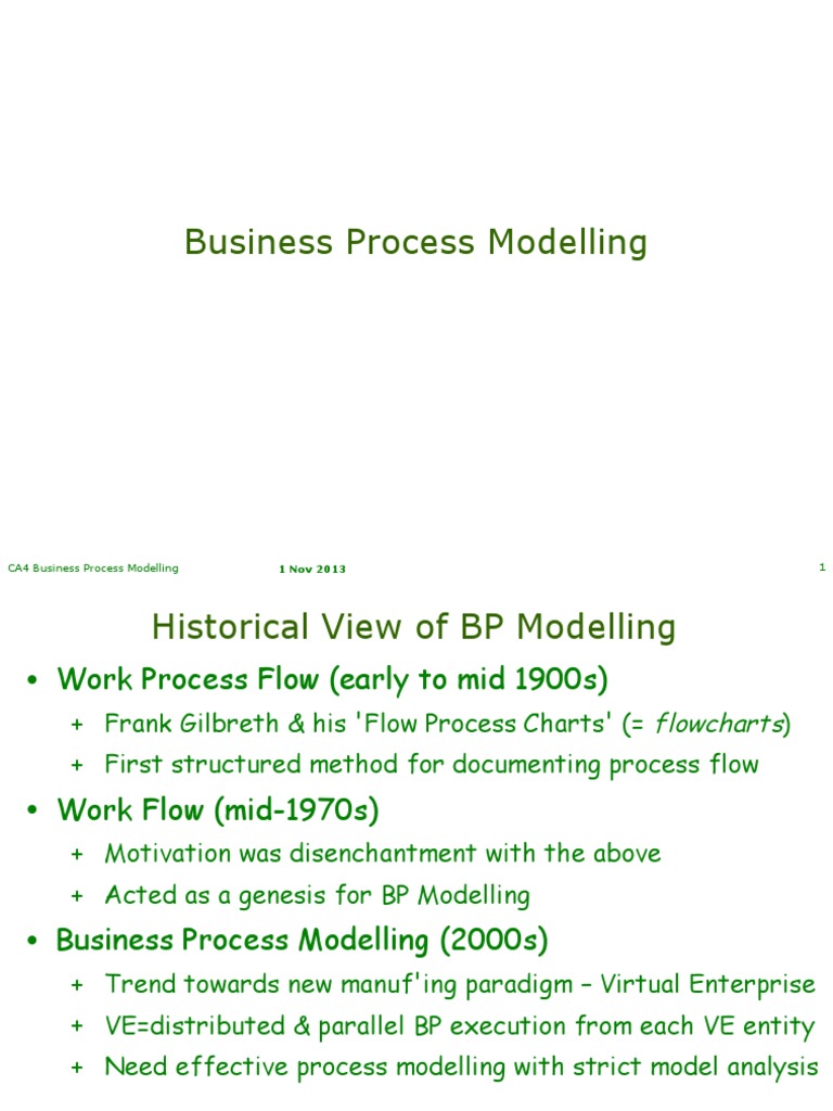 Business Process Modelling Overview | PDF