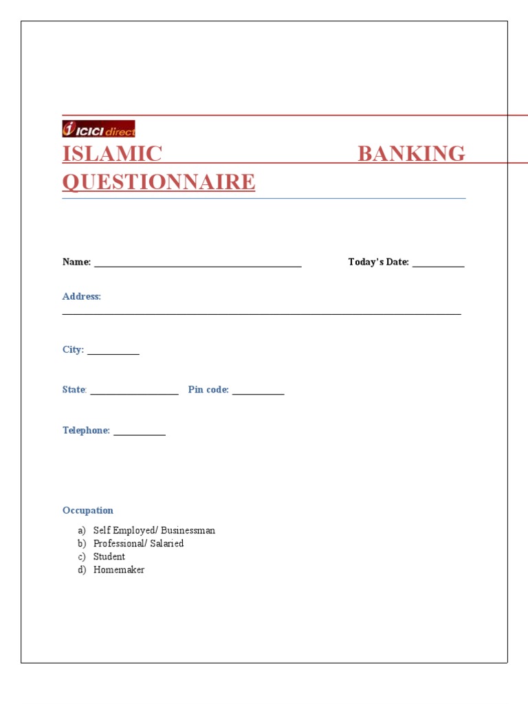 Islamic Banking Perception Survey | PDF | Islamic Banking And Finance ...