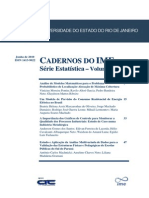 Cadernos Do IME - Serie Estatistica Vol 28