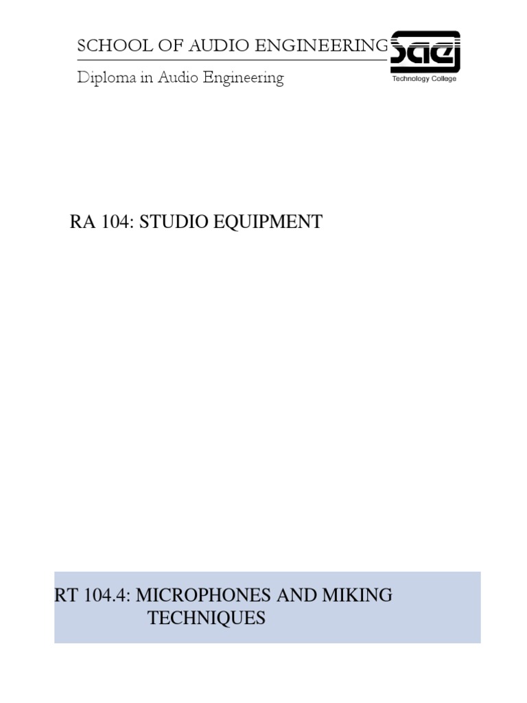 Microphones and Miking Techniques | PDF | Microphone | Capacitor
